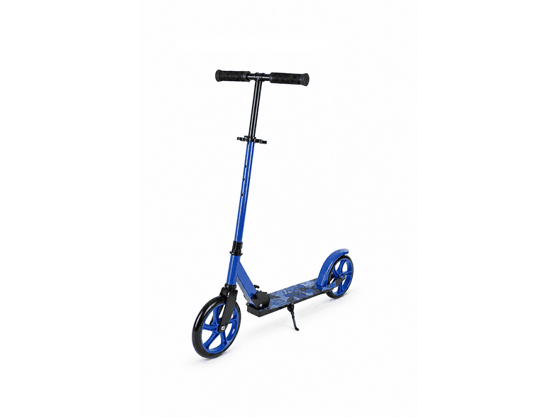 PLAYZEN 2 Tekerlekli Büyük Tekerlekli Katlanabilir Ayarlanabilir Gidonlu Ayaklıklı Mavi Çocuk Scooter