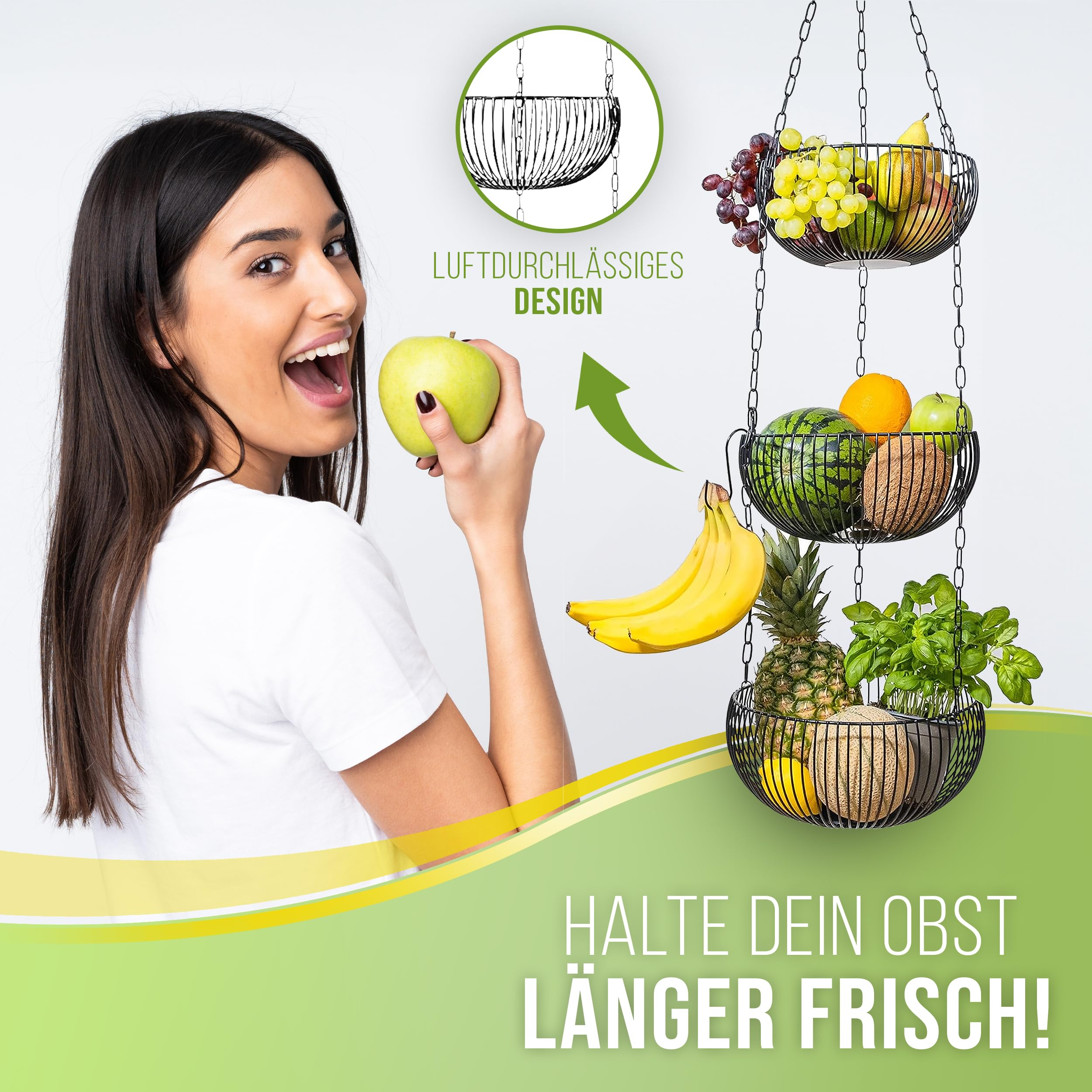 BS Hängend mit Kettensystem Obstkorb