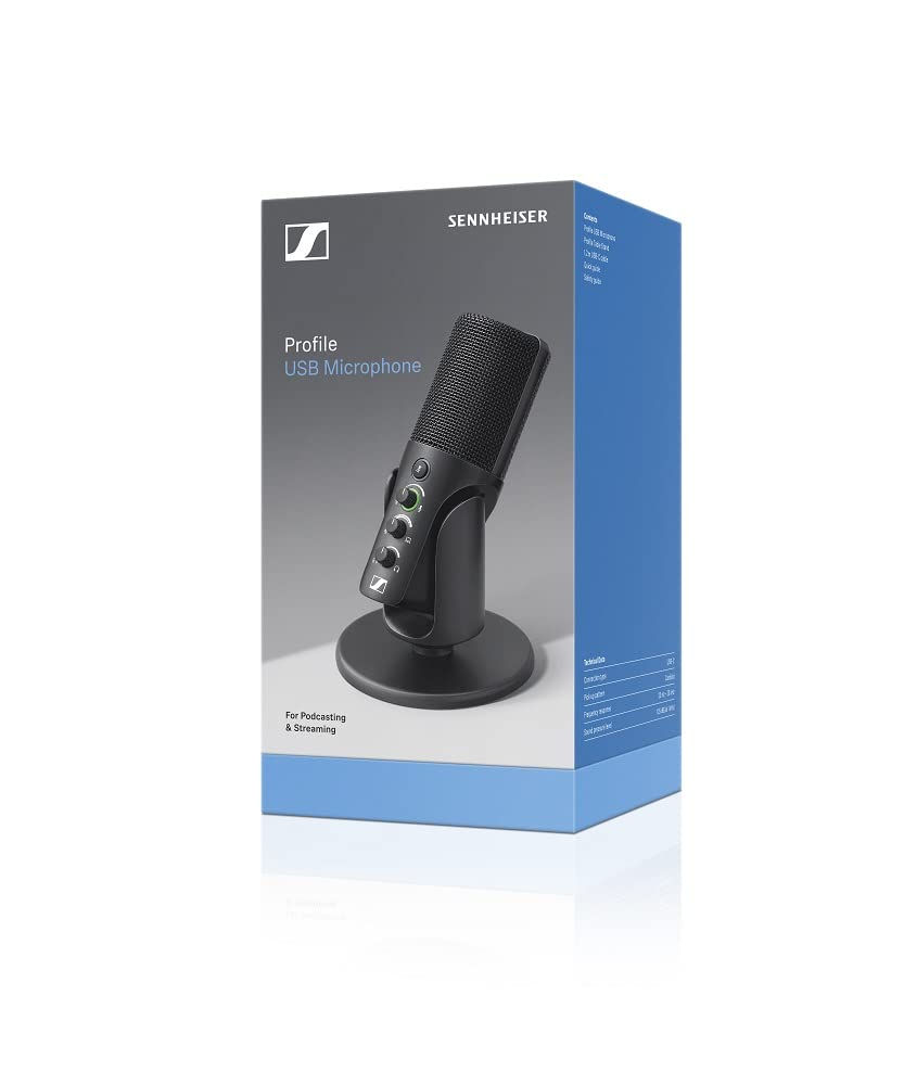 SENNHEISER Profile USB con capsula a condensatore e supporto Microfono, Nero