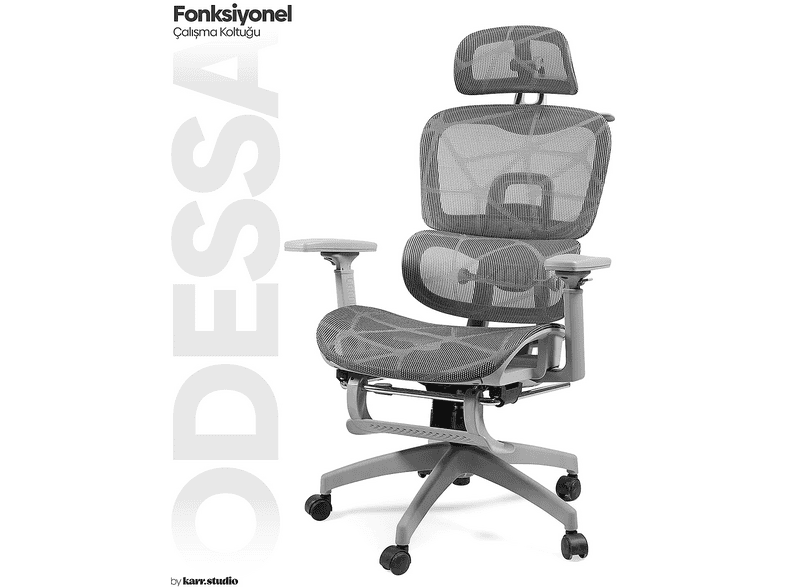 KARR OFFICE Odessa Fonksiyonel Çalışma Koltuğu Gri