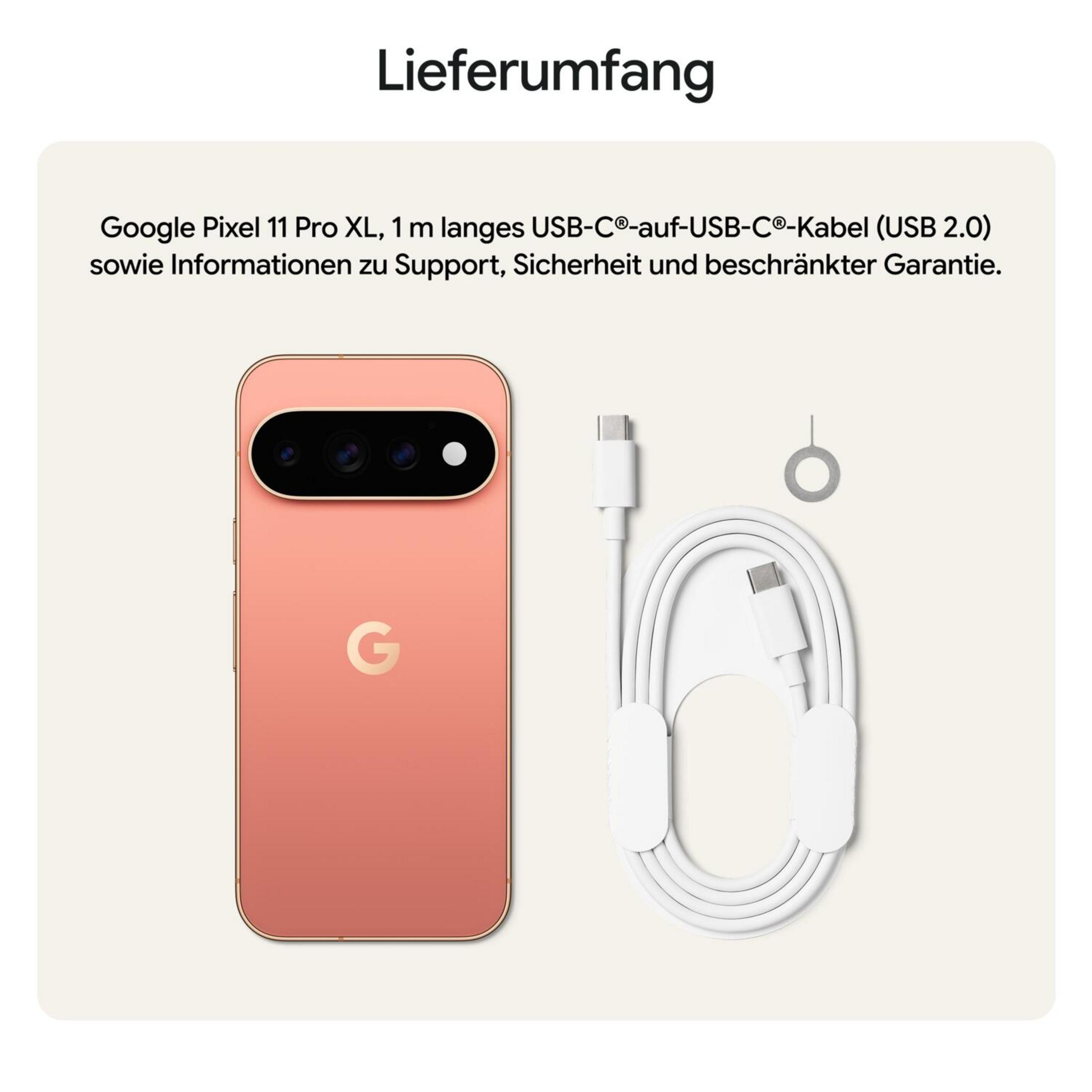 Zawartość opakowania: smartfon, kabel USB-C i instrukcje.