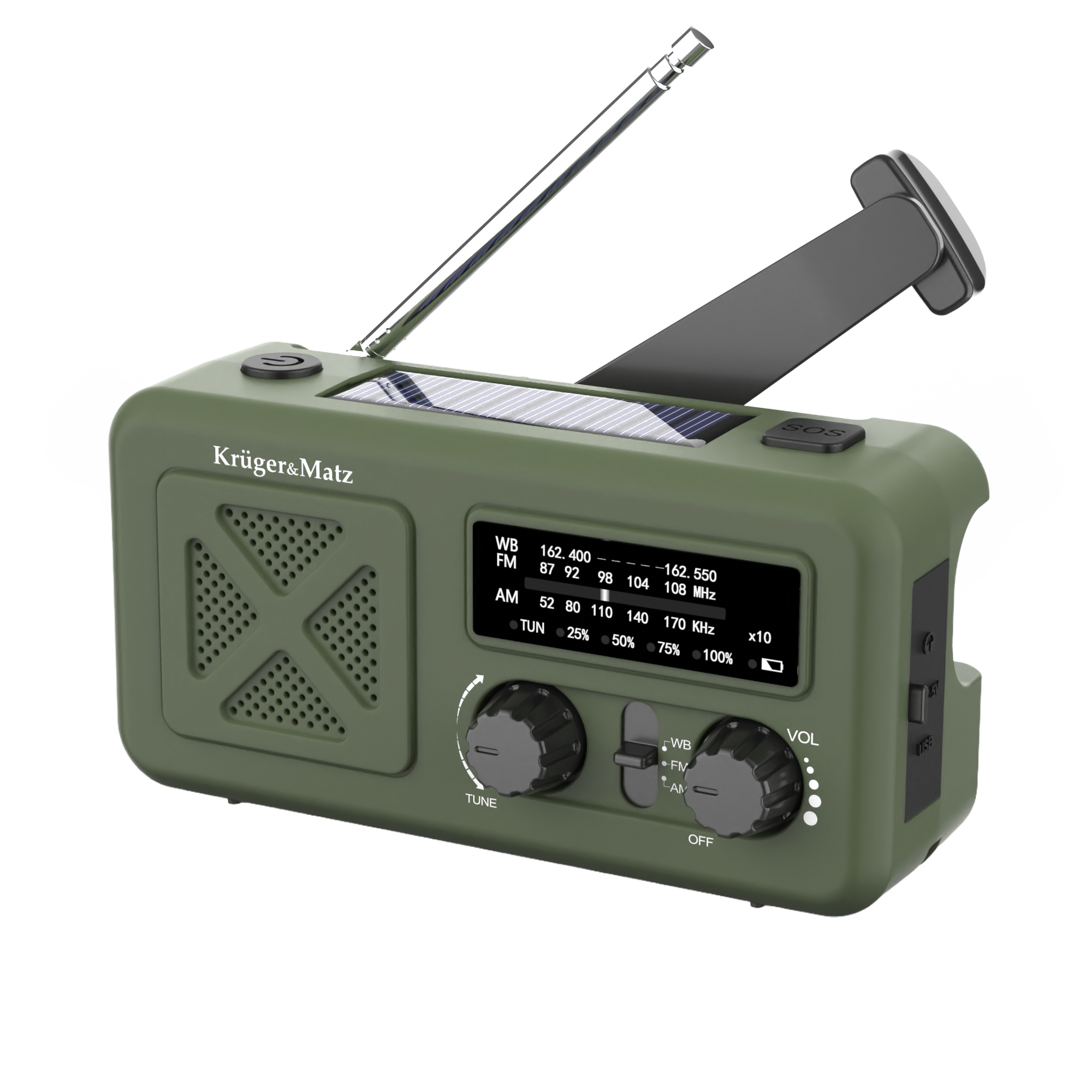 Radio solarne przenośne KRÜGER&MATZ KM0835 Czarny