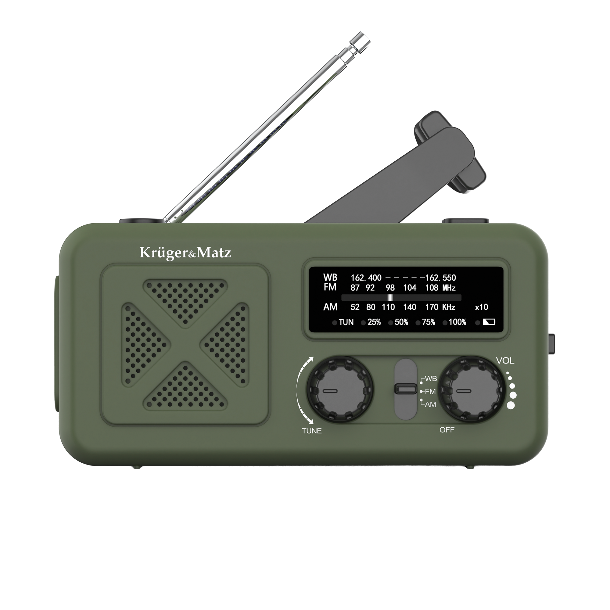 Radio solarne przenośne KRÜGER&MATZ KM0835 Czarny