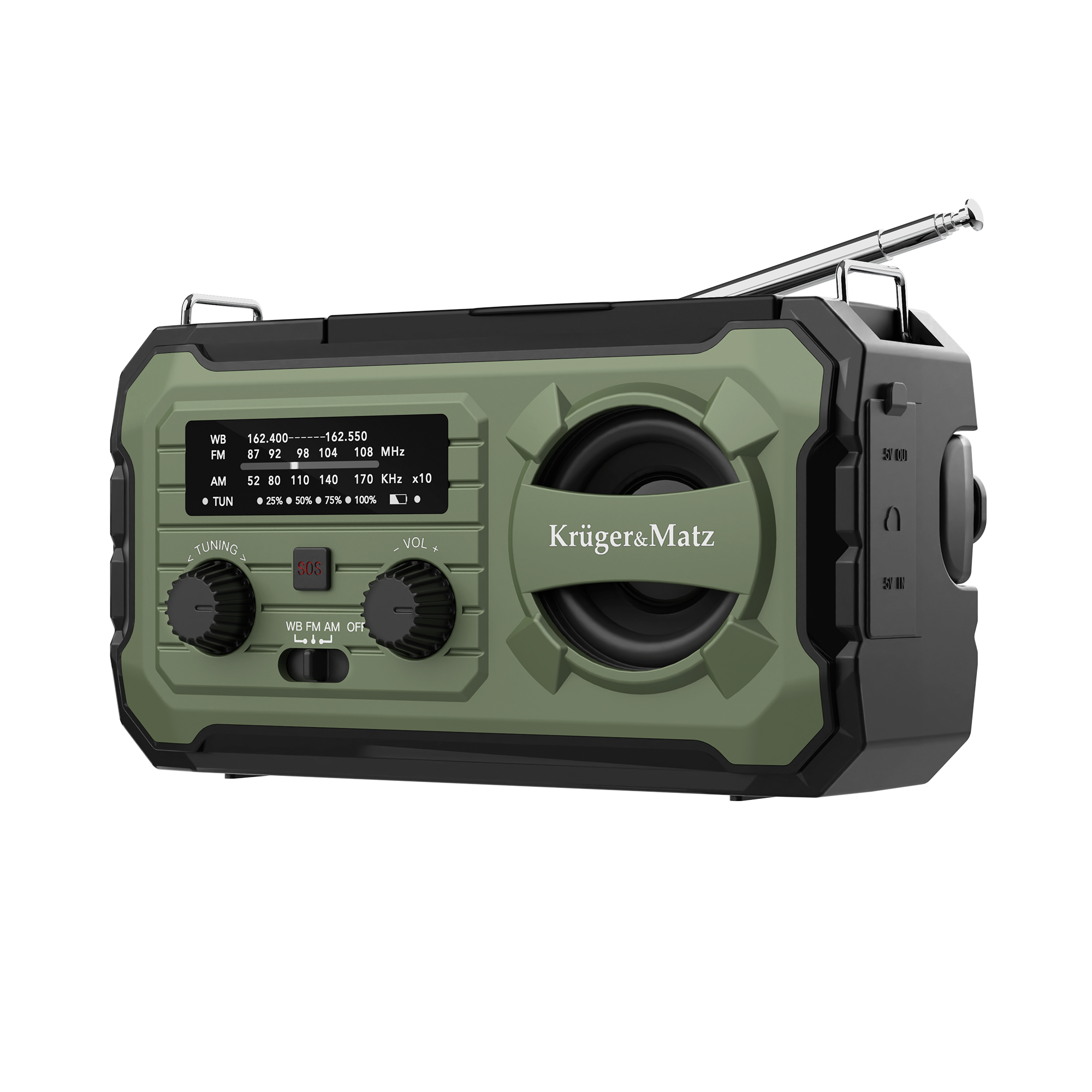 Radio solarne przenośne KRÜGER&MATZ KM0837 Czarny