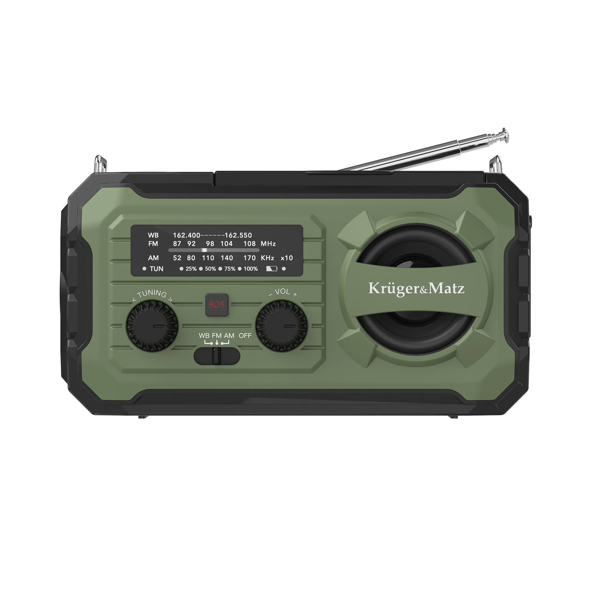 Radio solarne przenośne KRÜGER&MATZ KM0837 Czarny