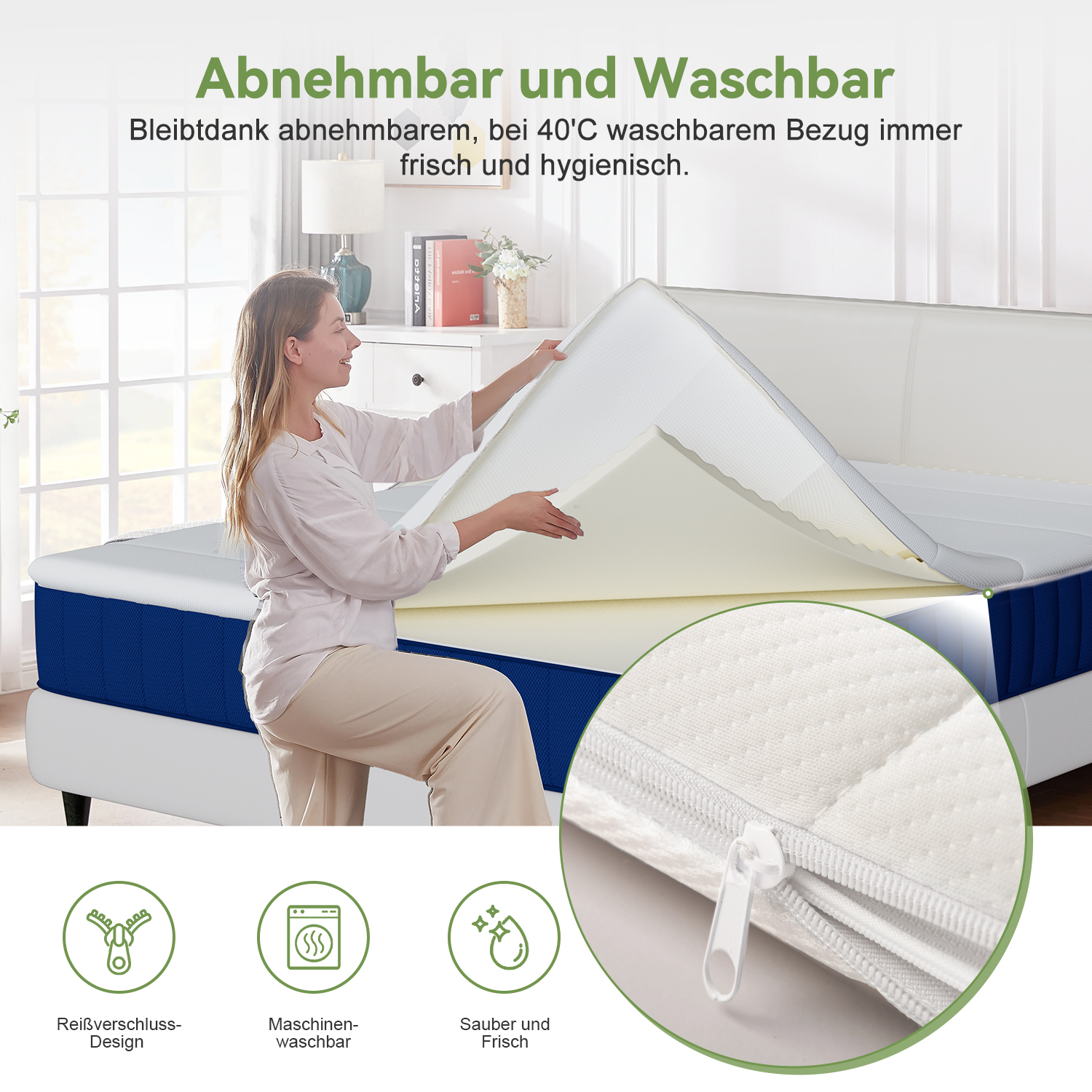 HIAZURM Topper 140*200*3.5cm Luftmatratze