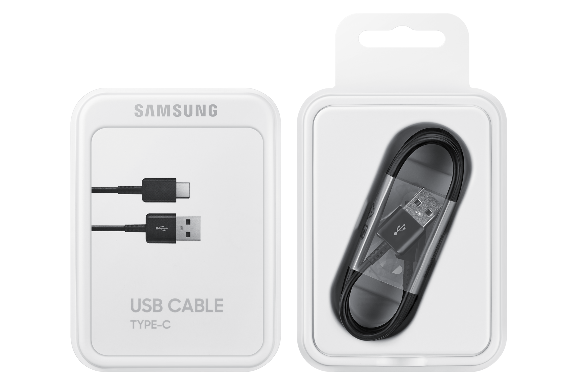 Samsung USB-Typ-C-Kabel in weißer Verpackung.