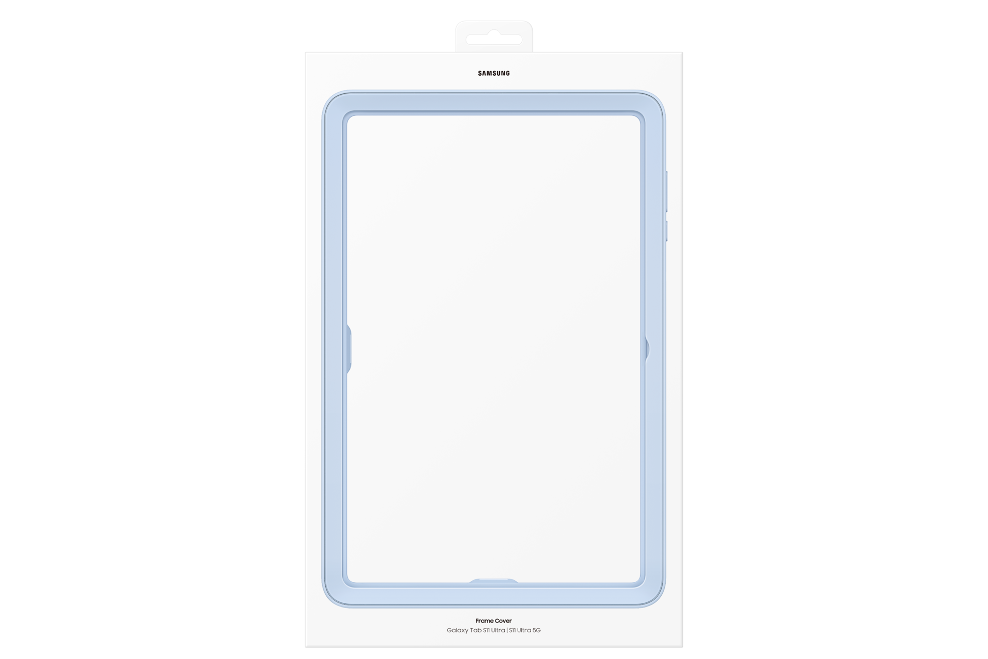 Custodia per cornice Samsung Galaxy Tab S11 Ultra in confezione bianca.