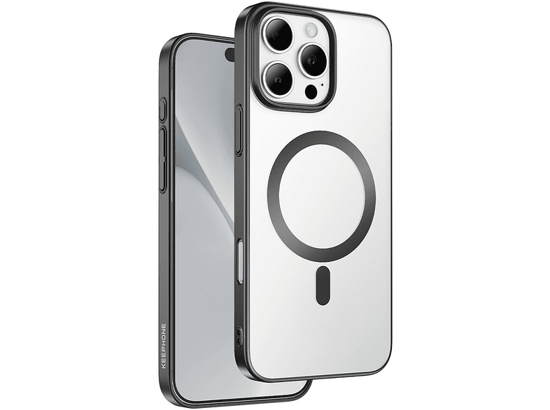 KEEPHONE Apple iPhone 16 Pro Uyumlu Skingrip Magsafe Telefon Kılıfı Siyah