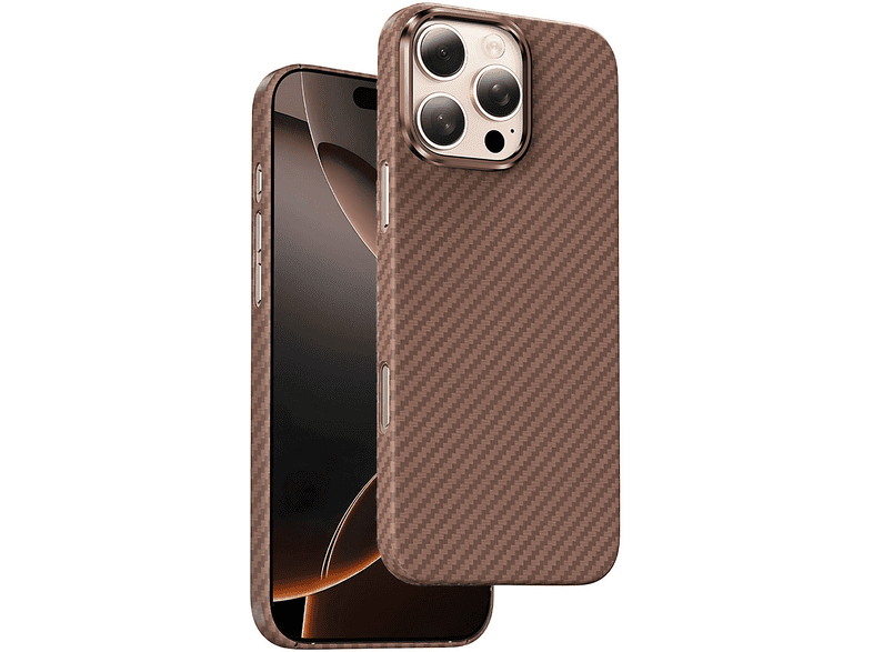 KEEPHONE Apple iPhone 16 Pro Uyumlu Kevlar Magsafe Telefon Kılıfı Çöl Titanyum