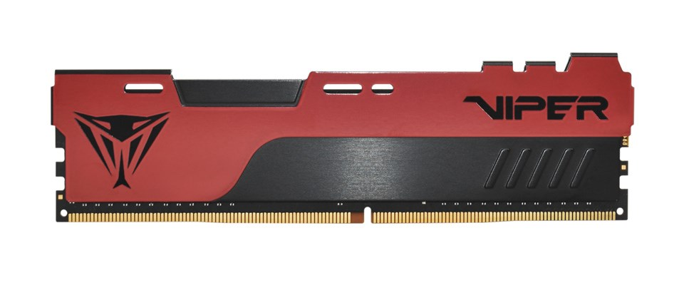 Barrette de mémoire RAM Viper rouge et noire sur fond blanc.