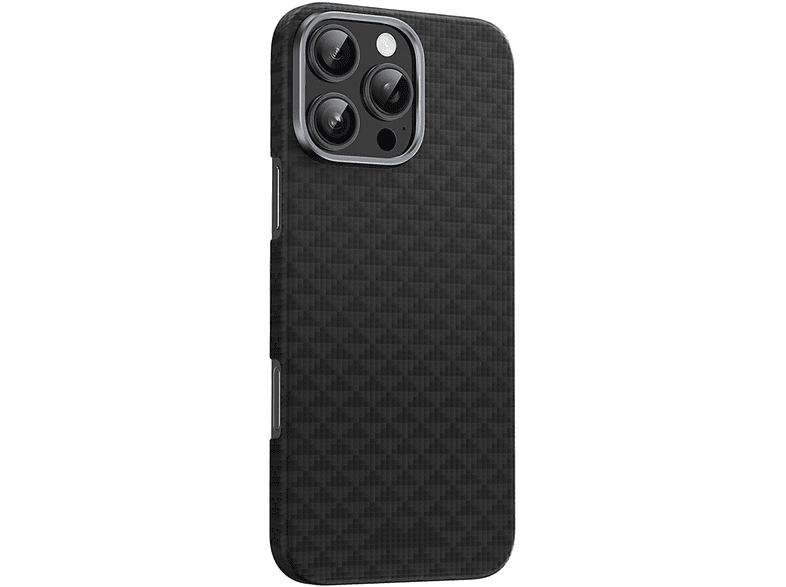KEEPHONE iPhone 16 Pro Uyumlu Kevlar Paris Magsafe Kapak Telefon Kılıfı Siyah