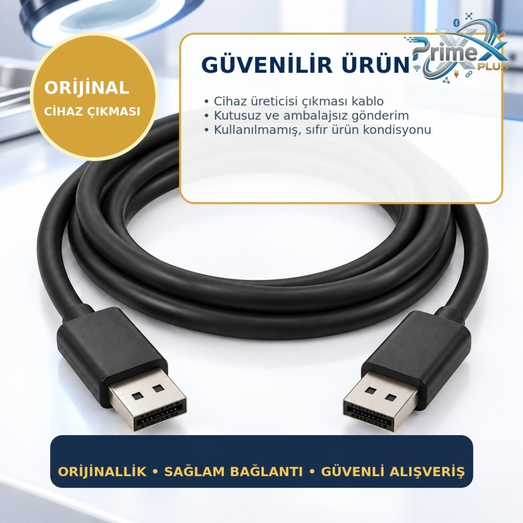 Beyaz masa üzerinde metal uçlu sarılmış siyah USB kablosu, üzerinde çeşitli tanıtım yazıları var.