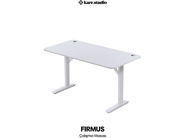 KARR OFFICE Firmus Dayanıklı 180x80 Çalışma Masası Beyaz