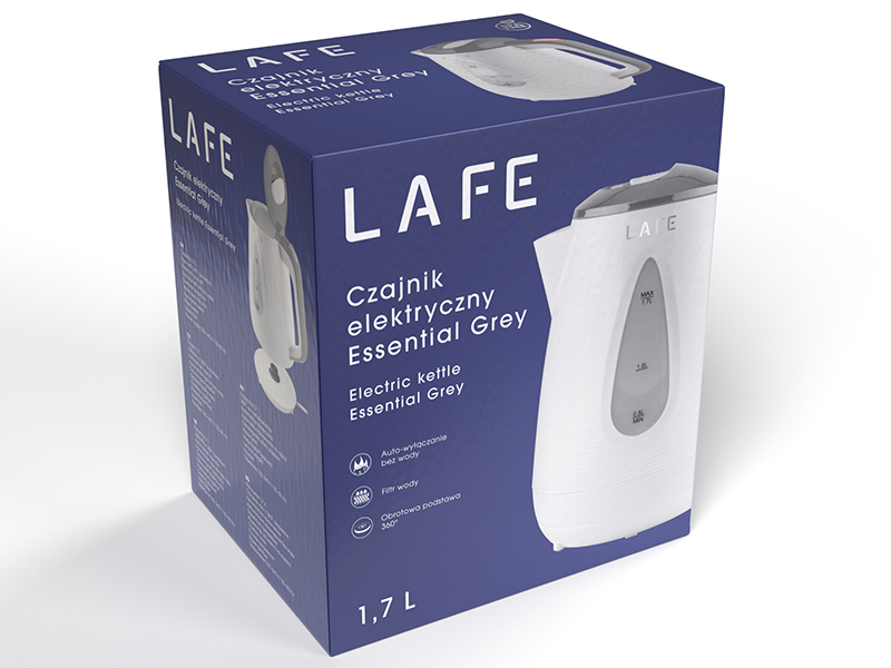 Scatola di imballaggio blu per il bollitore elettrico LAFE 1,7L.