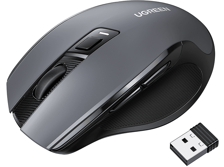 UGREEN 90545 4.000 DPI Ergonomik Sessiz Optik Kablosuz Mouse Siyah