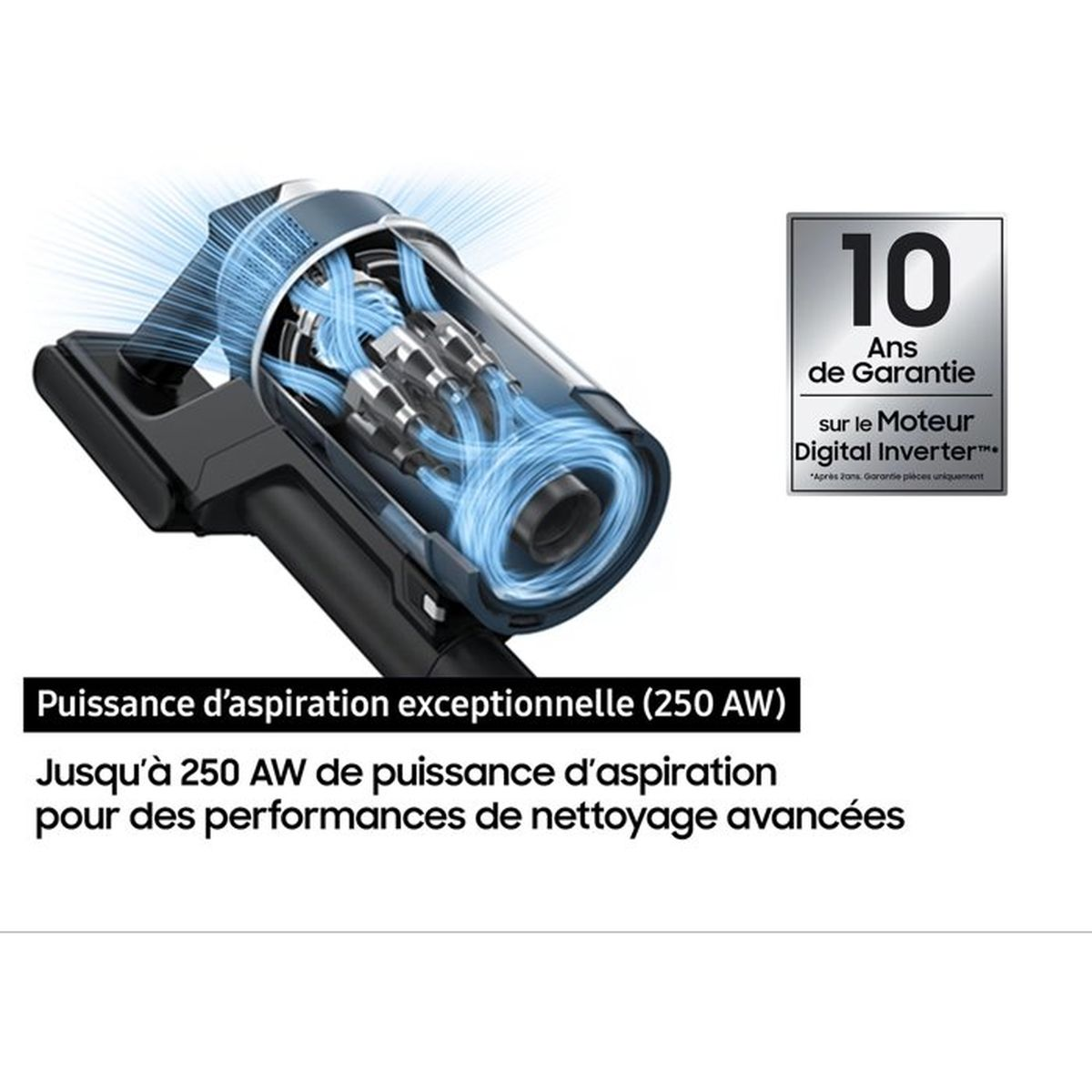 SCOPA RICARICABILE A batteria SAMSUNG Jet 85S Pet Extra VS70H25XLT, Potenza Max 770 W, Autonomia fino a 60 min, Contenitore polvere fino a 800 ml, Nero