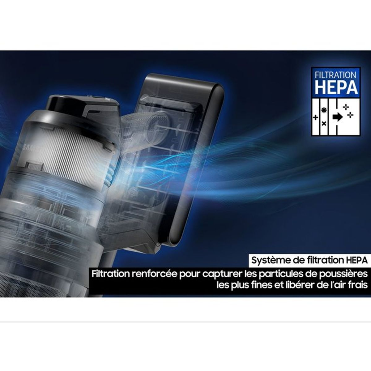 SCOPA RICARICABILE A batteria SAMSUNG Jet 85S Pet Extra VS70H25XLT, Potenza Max 770 W, Autonomia fino a 60 min, Contenitore polvere fino a 800 ml, Nero
