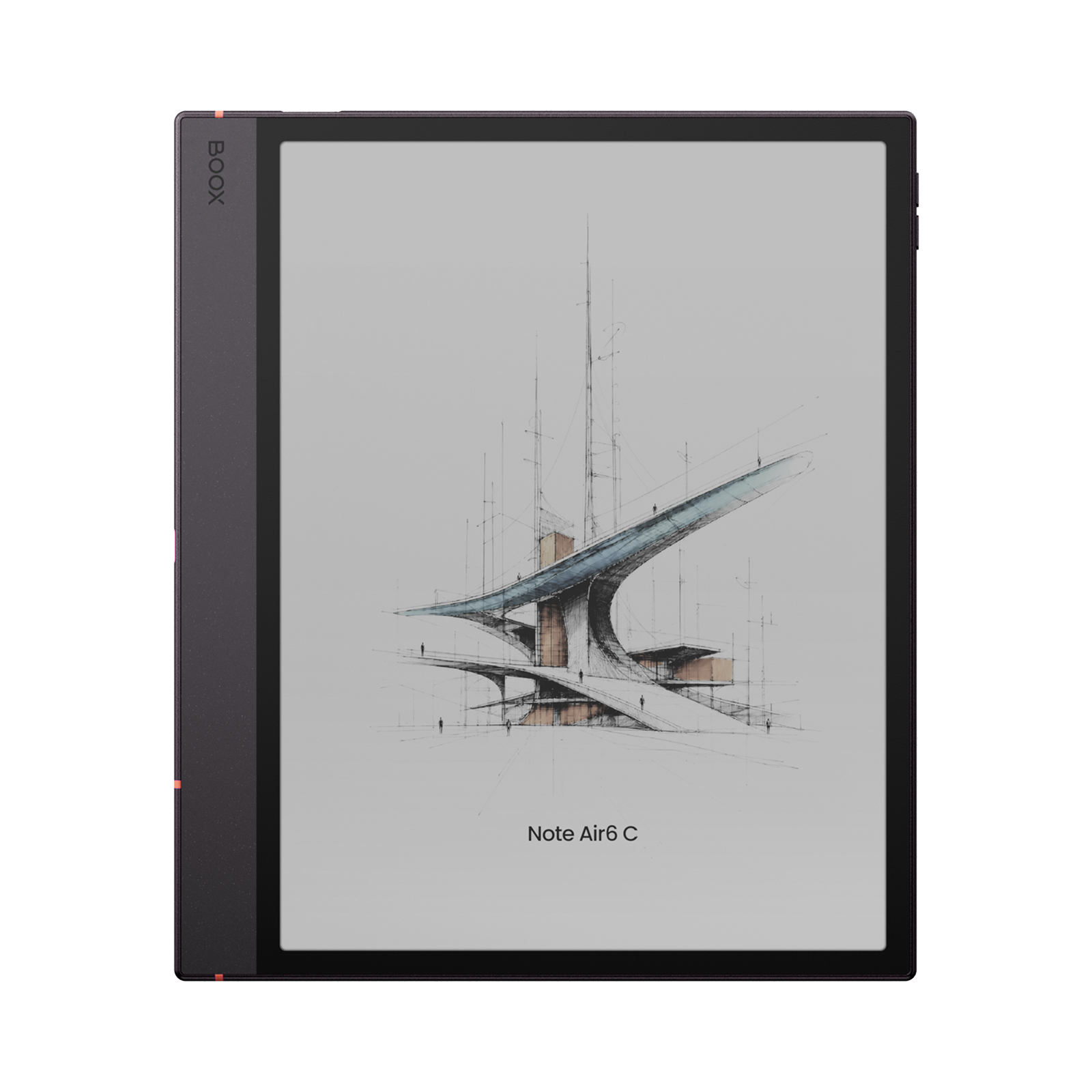 BOOX Note Air3 C E-Reader zeigt eine architektonische Skizze.