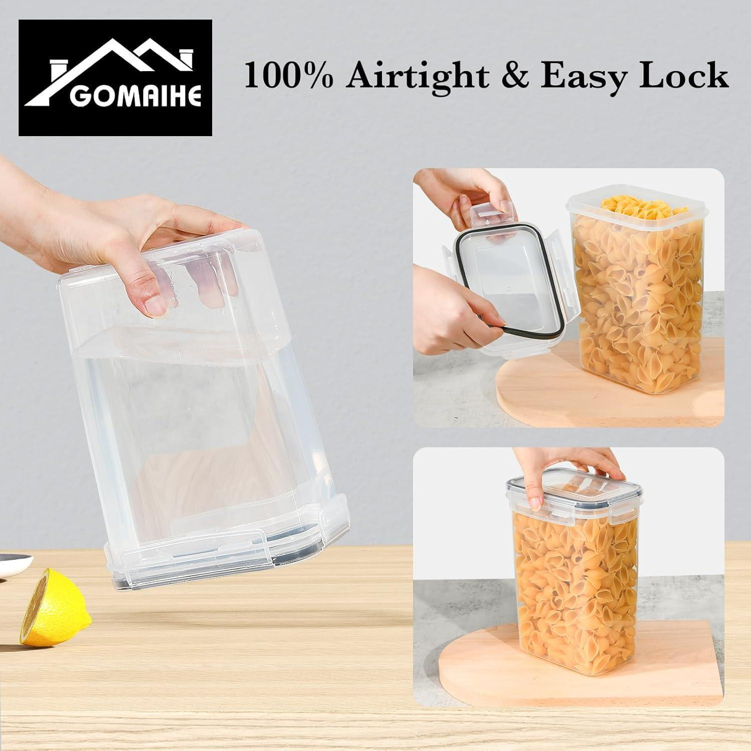 Contenitori Gomaihe: barattoli ermetici con coperchio per pasta e acqua.