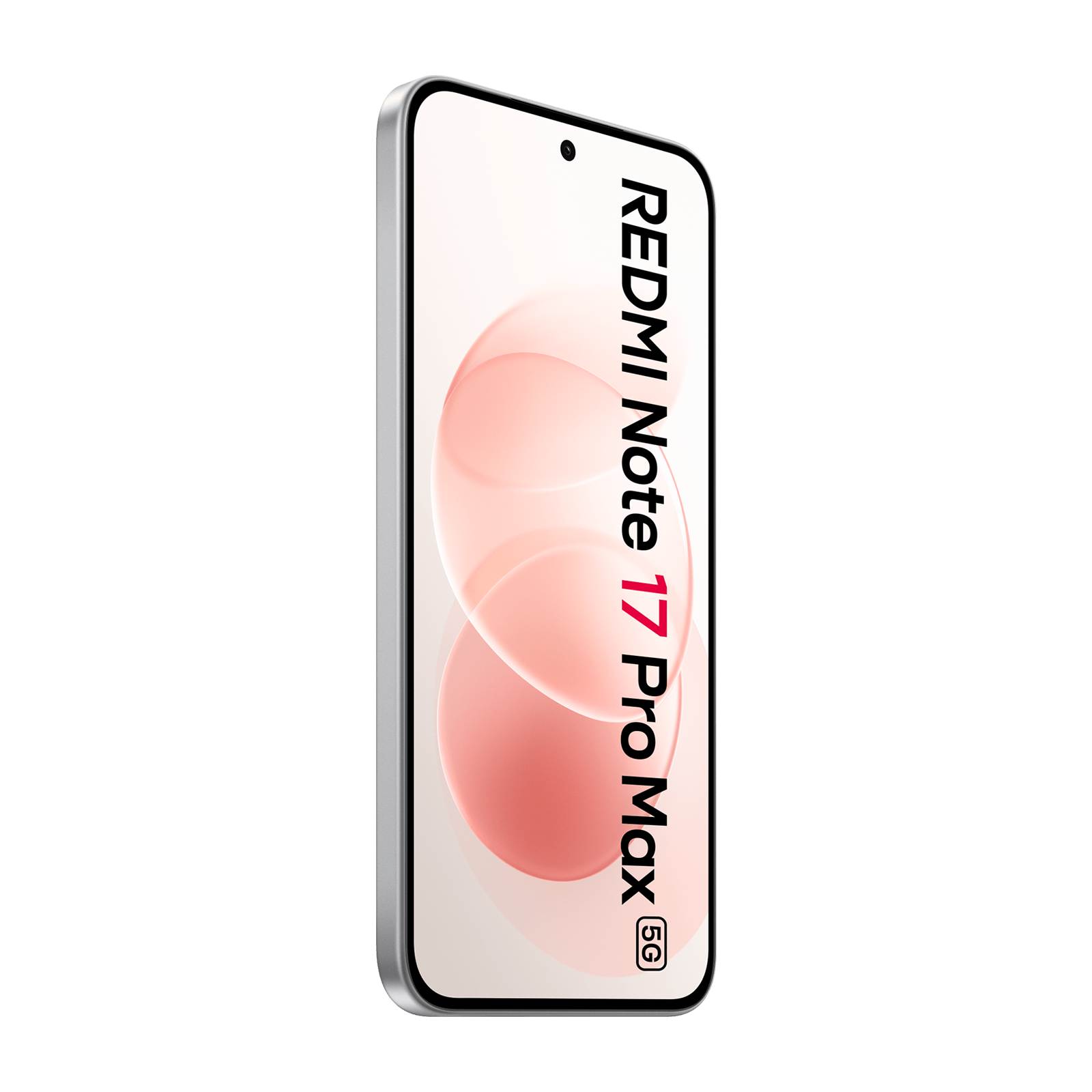 Ein Redmi Note 17 Pro Max 5G Smartphone auf schwarzem Hintergrund.