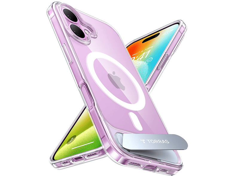 TORRAS iPhone 16 Uyumlu P Stand Serisi Magsafe Telefon Kılıfı Şeffaf