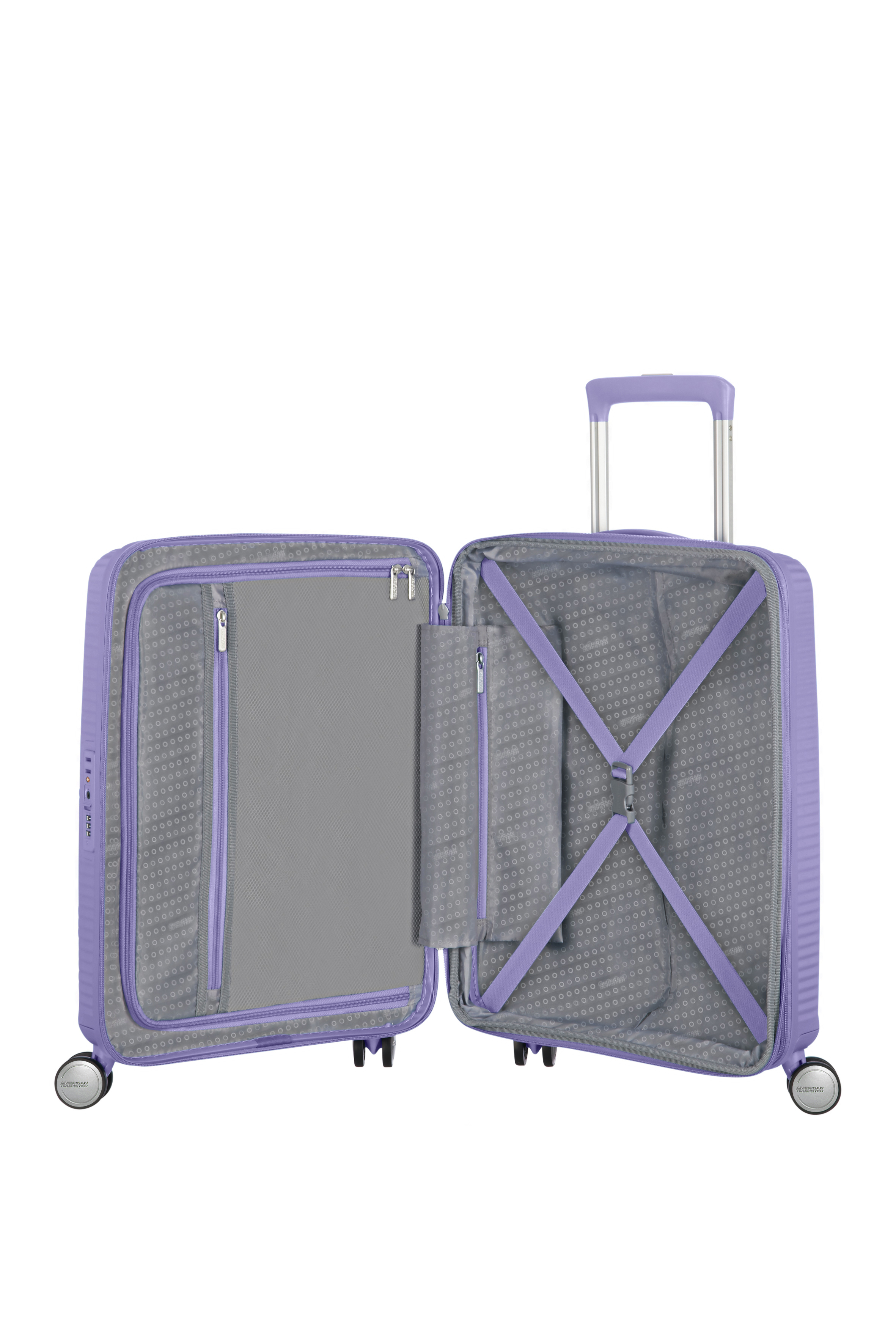 Walizka kabinowa AMERICAN TOURISTER SOUNDBOX Lawendowy