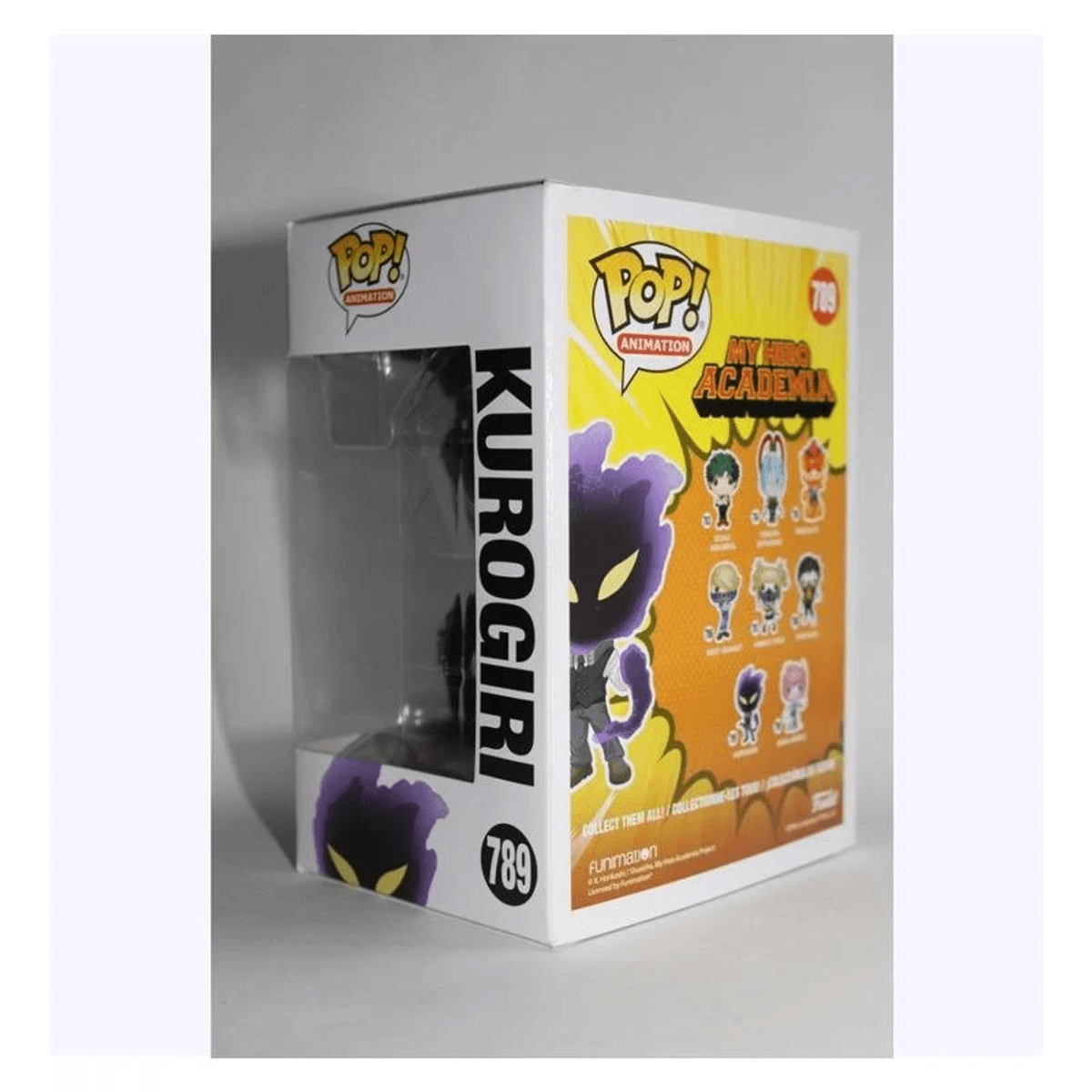 Una caja de figura Funko Pop de Kurogiri de My Hero Academia.