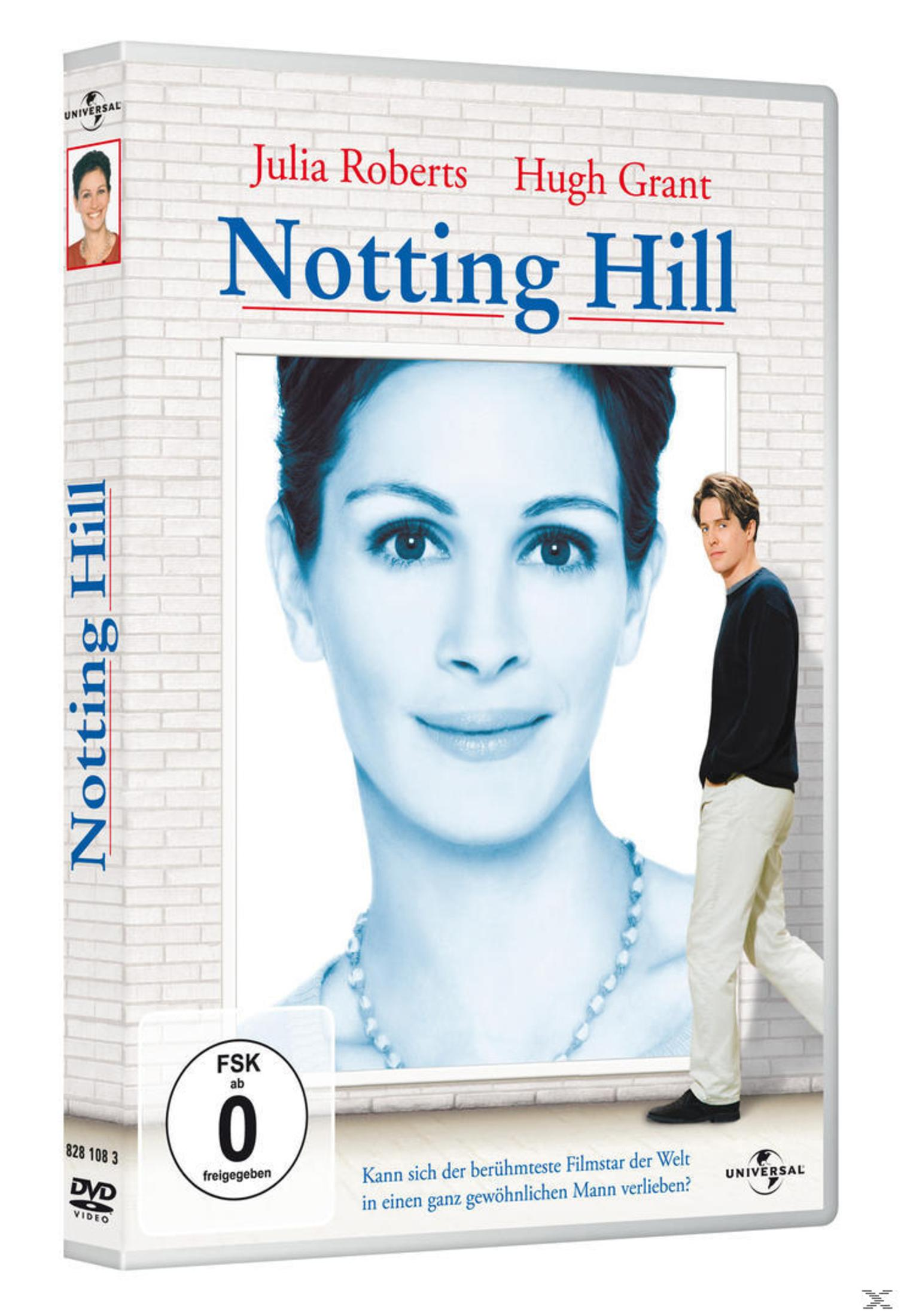 DVD-Hülle von Notting Hill mit Julia Roberts und Hugh Grant.