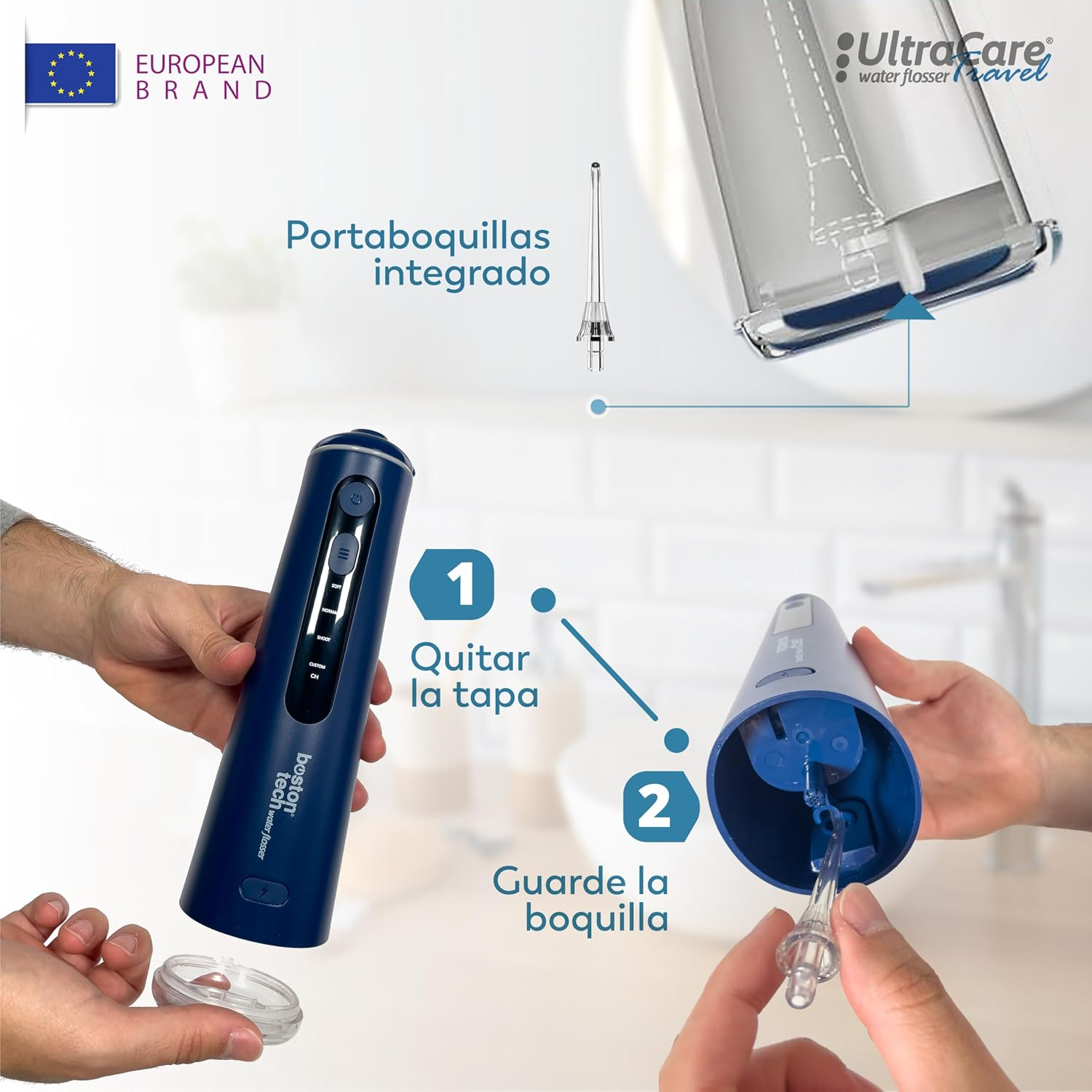 Irrigador - AQUAPIK IRRIGADOR ULTRA CARE TRAVEL, 4 velocidades, Azul