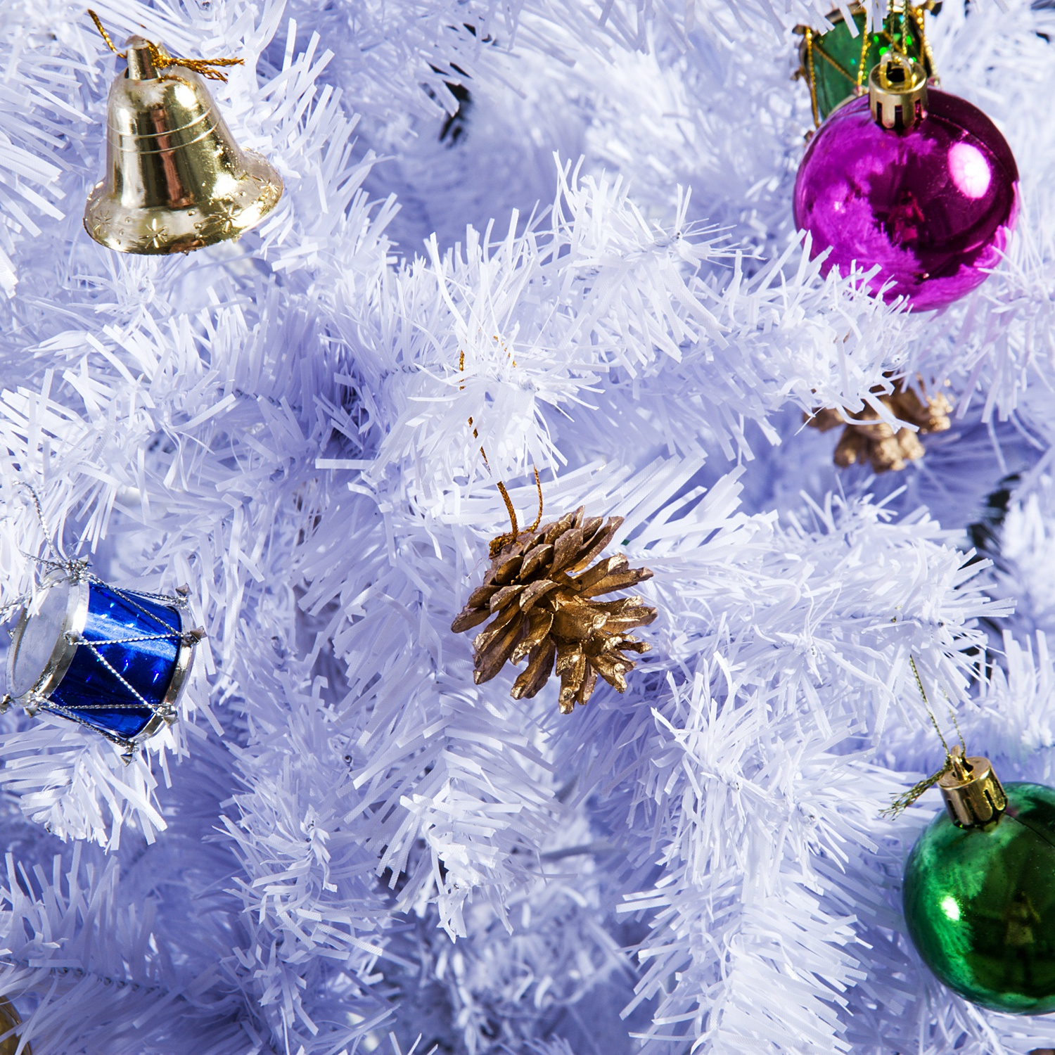 Árbol de Navidad - HOMCOM 02-0351, Blanco