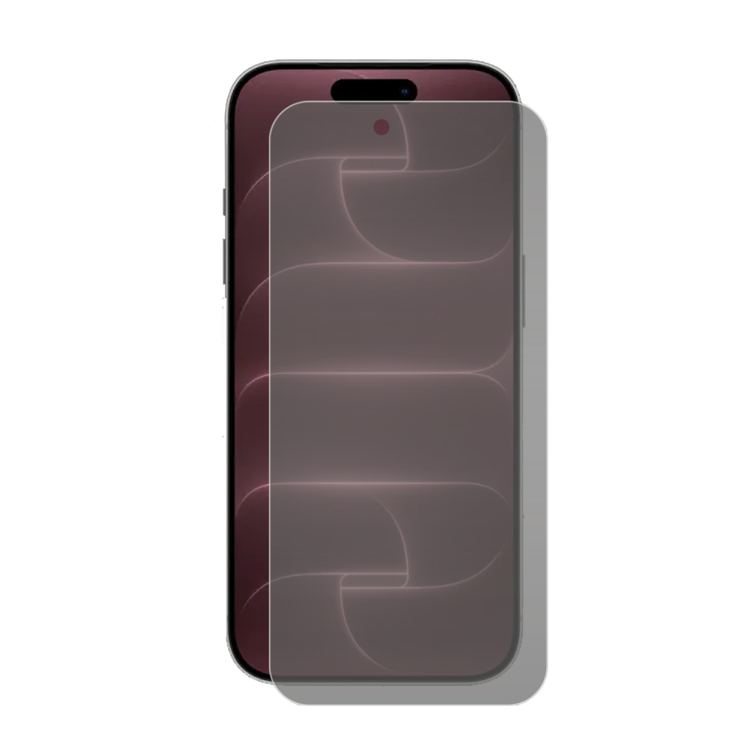 Smartphone avec fond sombre et un protecteur d'écran transparent sur l'affichage.