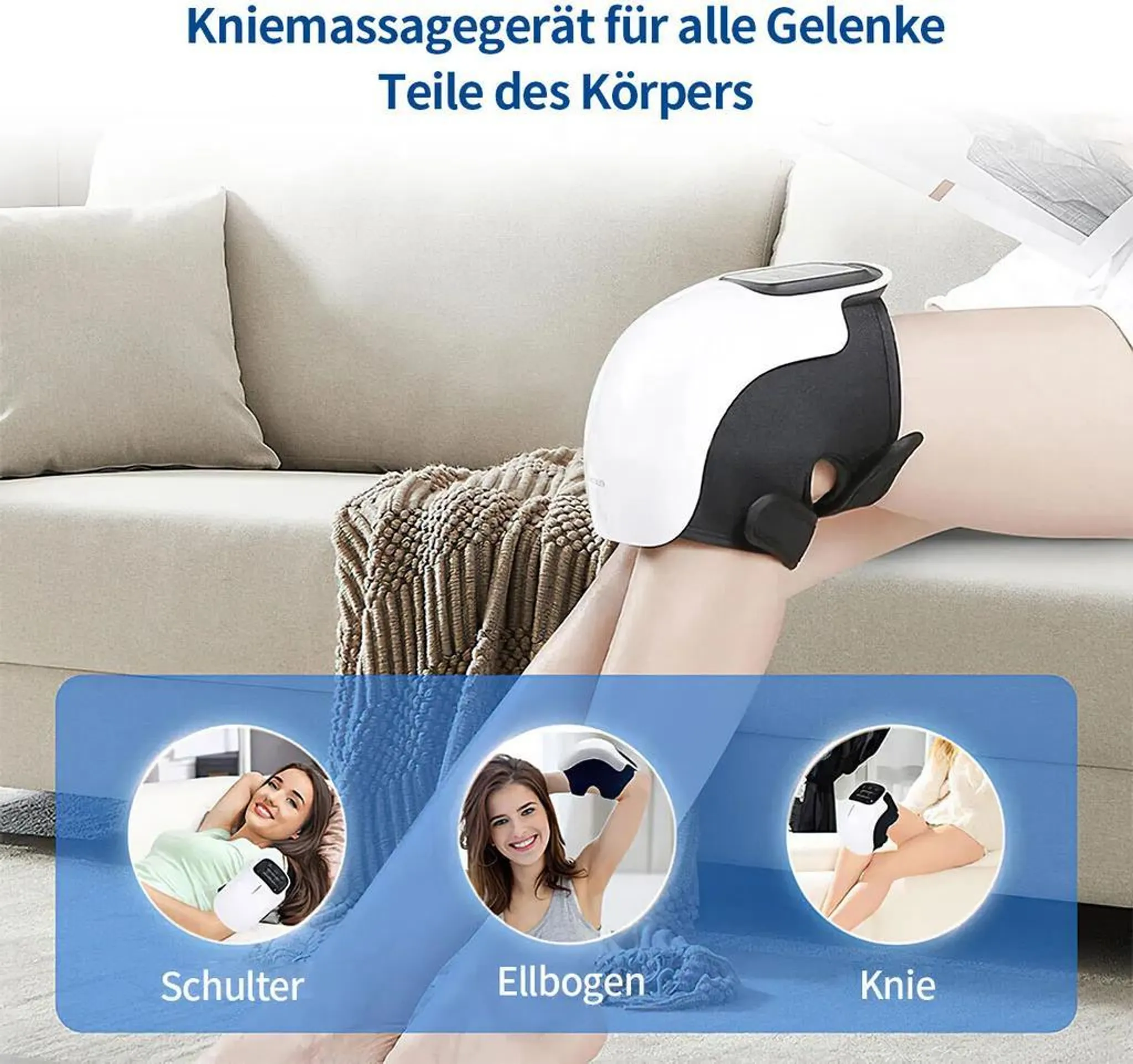 Ein Kniemassagegerät für verschiedene Körperteile wie Schulter, Ellbogen und Knie.