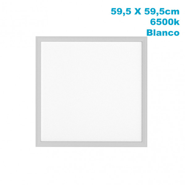 Lámpara de panel LED cuadrada blanca de 59,5 x 59,5 cm con 6500k.