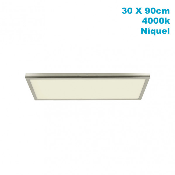 Una lámpara de techo niquelada de 30x90cm con 4000k.