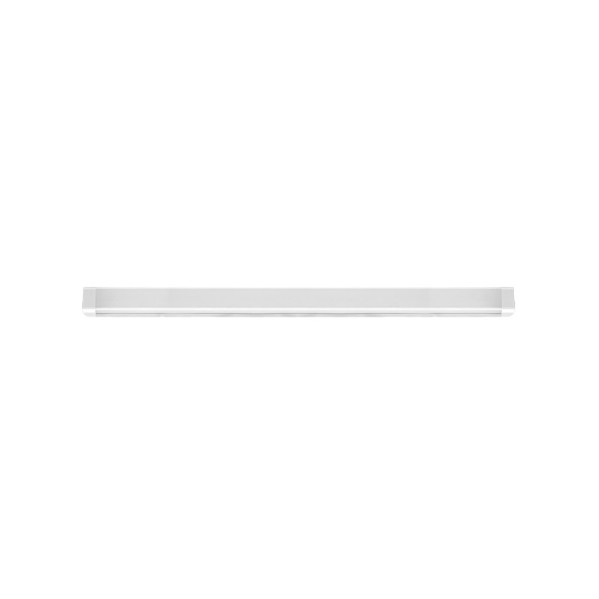 Una lámpara LED horizontal y elegante para debajo de un gabinete sobre fondo blanco.
