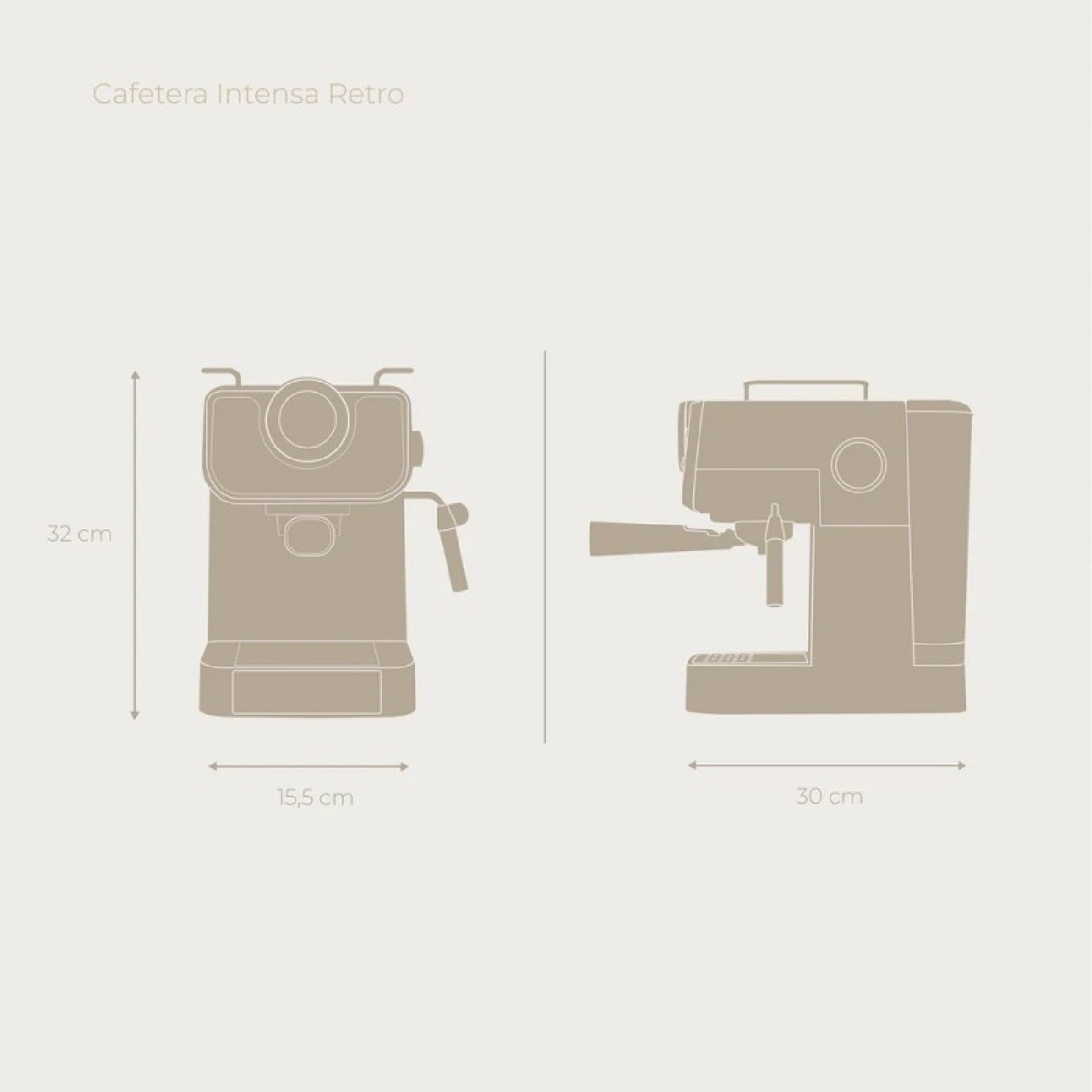 Cafetera espresso - EVVO Intensa Retro Blue, 20 bar, 950 W, 2 tazas, Azul