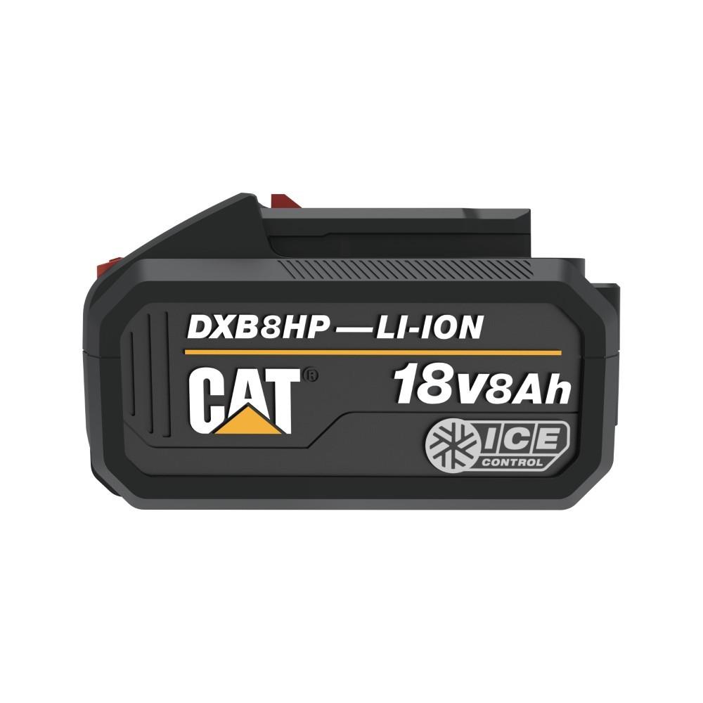 Ice Control logolu siyah Cat 18V 8Ah Lityum-İyon batarya.