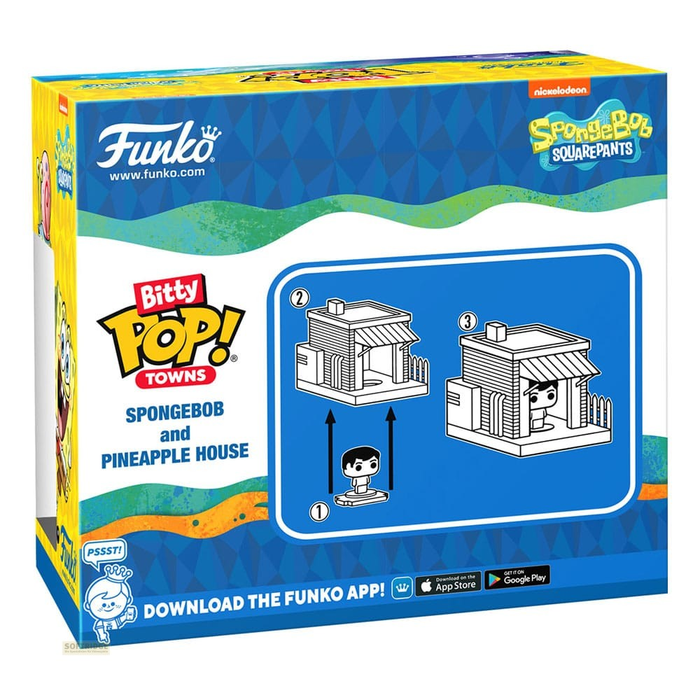Emballage du produit Funko Bitty Pop! Towns SpongeBob et Pineapple House.