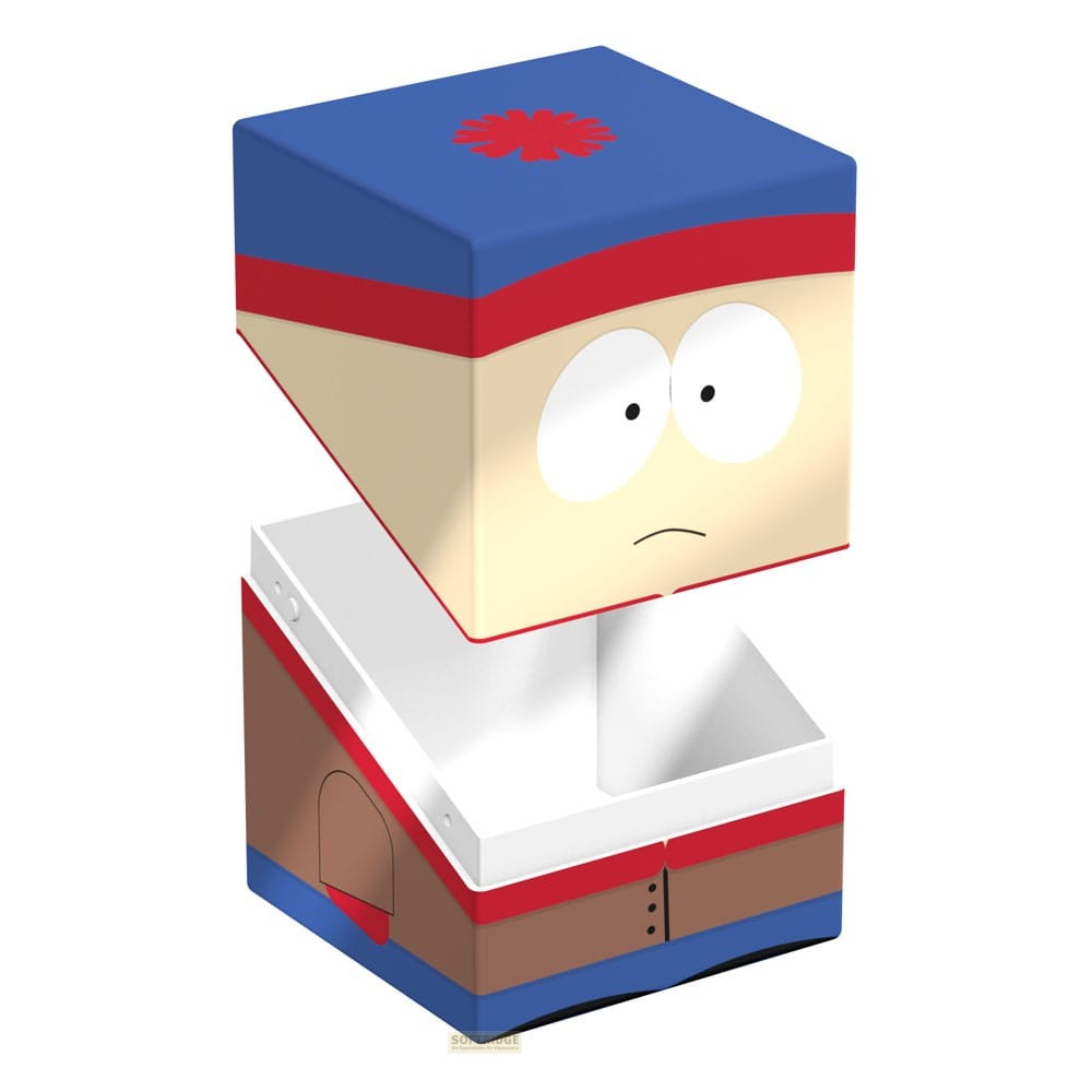 Une boîte de rangement en carton en forme de Stan Marsh avec une tête amovible.