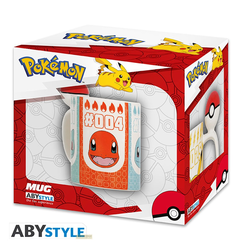 Taza de Pokémon en un empaque colorido con Pikachu y Charmander.