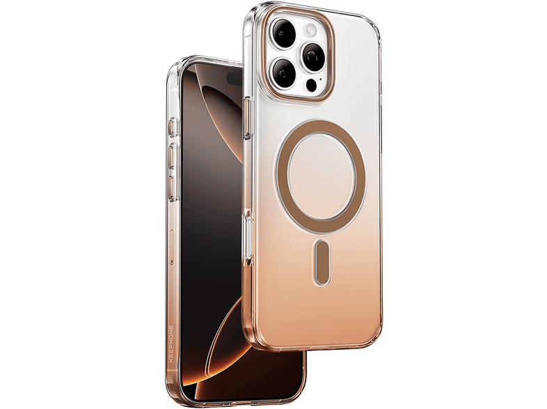 KEEPHONE iPhone 16 Pro Max Uyumlu Aurora Pro Magsafe Telefon Kılıfı Çöl Titanyum