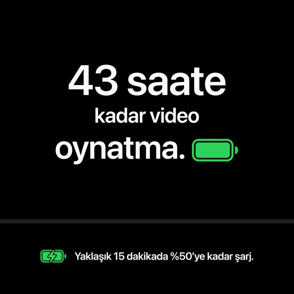 Pil ömrü hakkında beyaz metin ve yeşil pil simgesi içeren siyah arka plan.