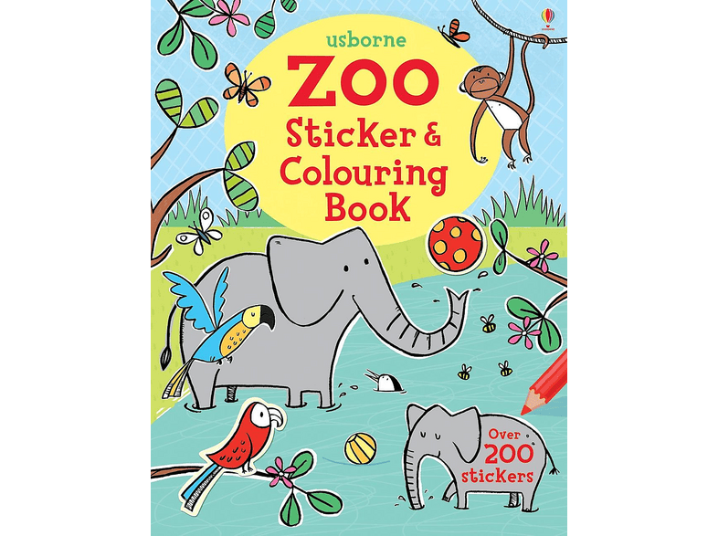 Zoo Sticker and Colouring Book Over 200... | MediaMarkt