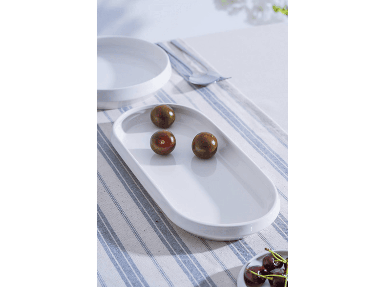 ACAR JEA-07408 Rumi 1 Adet Porselen Oval Kayık 32 cm Sunum Tabağı