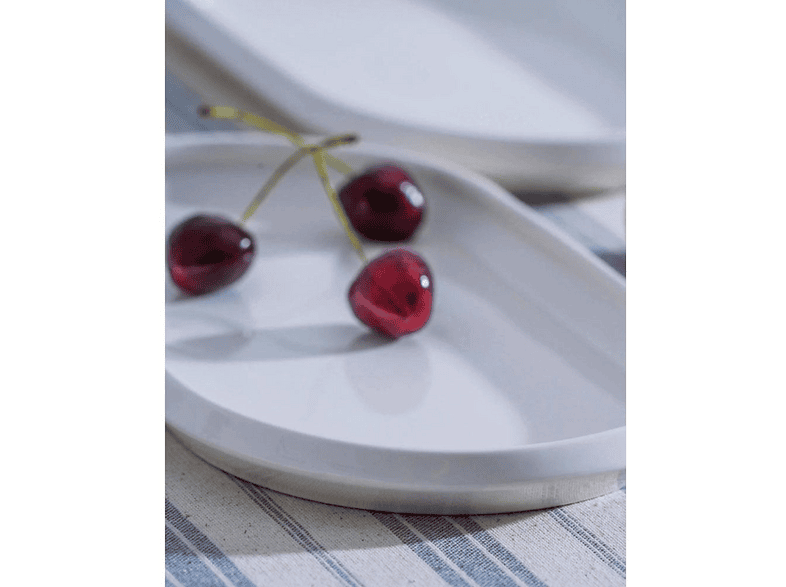 ACAR JEA-07404 Rumi 2 Adet Porselen Oval Kayık 27 cm Sunum Tabağı