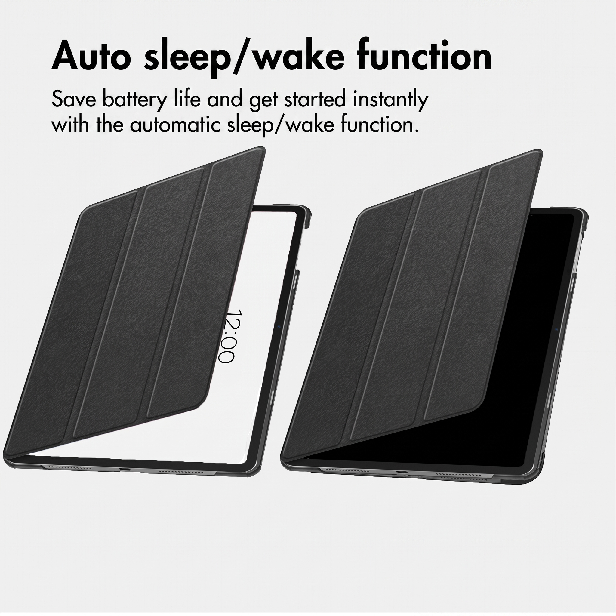 Due tablet mostrano la funzione di sospensione/riattivazione automatica.