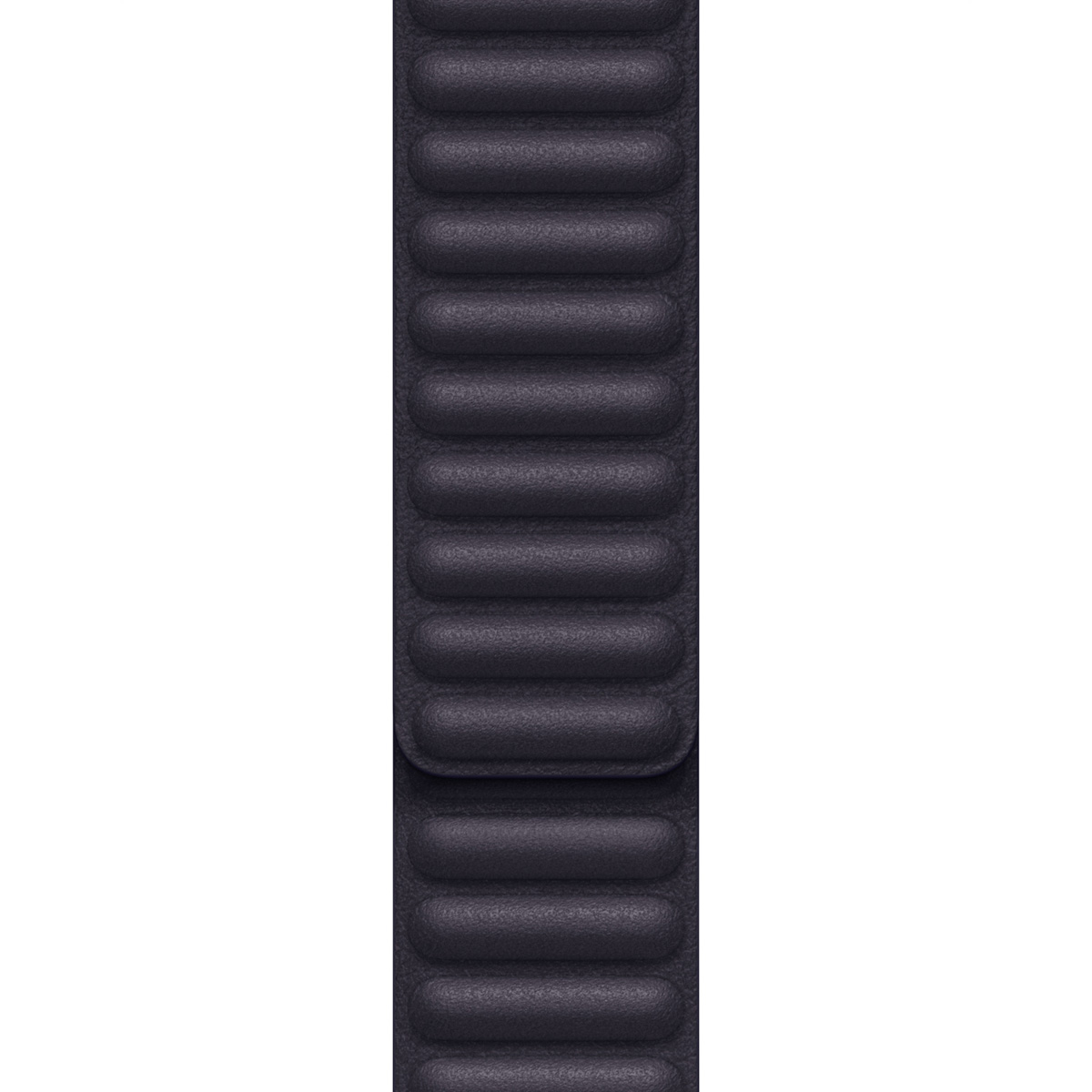 Cinturino per smartwatch in pelle viola scuro con trama a coste.