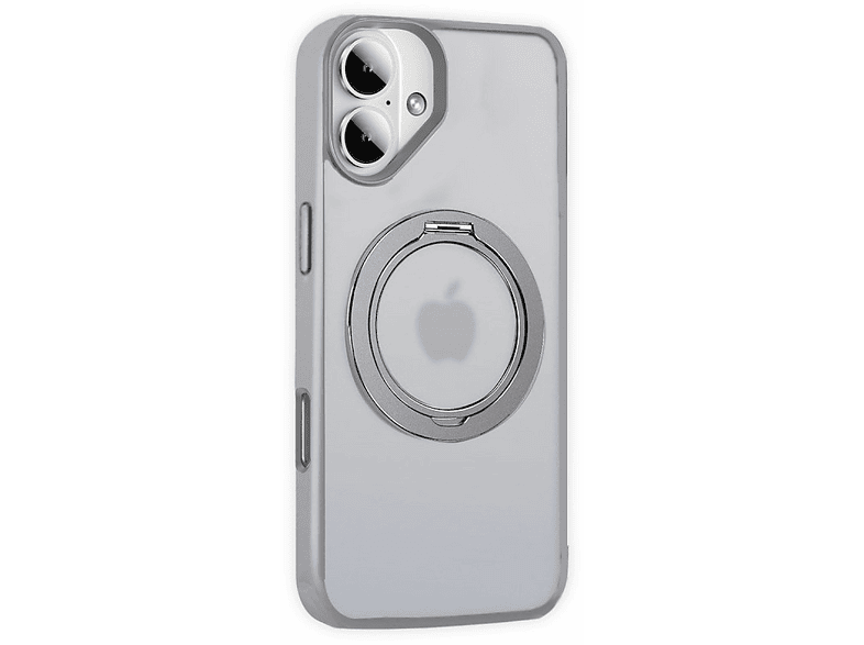 YESIDO iPhone 16 Plus Uyumlu PC15 Razor Magsafe Standlı Kapak Telefon Kılıfı Titan Gri