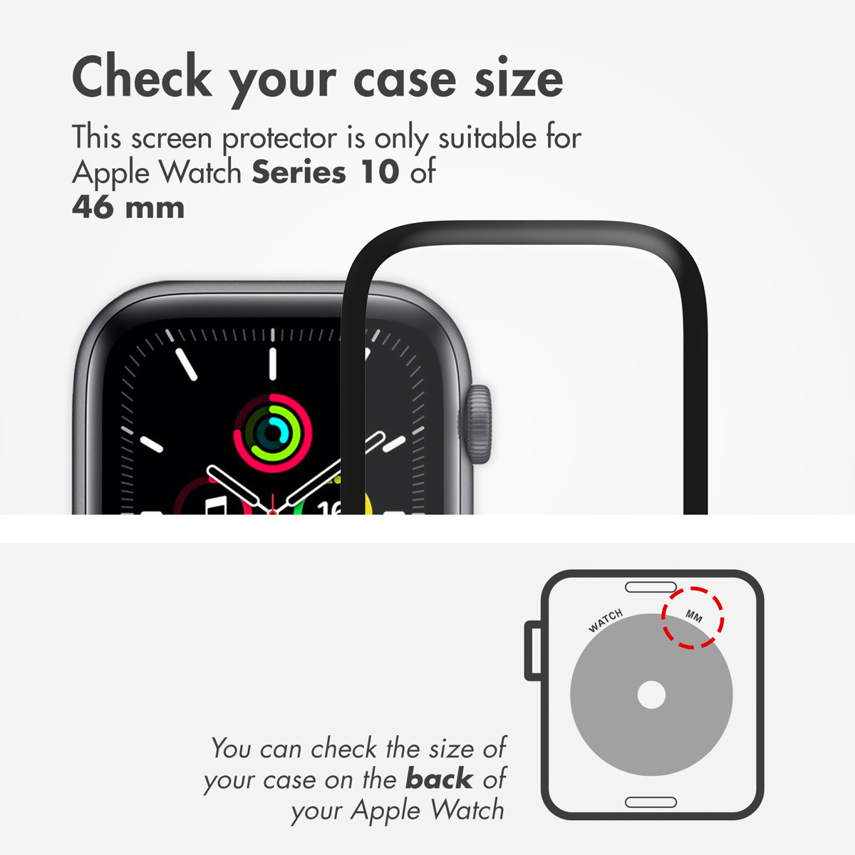 Guía sobre cómo comprobar el tamaño de caja de tu Apple Watch con ilustraciones.